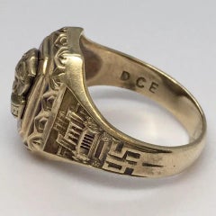 10K Gold Ring Little Rock 1945 Class Retro Era 5.6 Gram Size 7.75 Hallmark