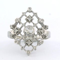 10k gold ring with brilliant cut diamonds up to 0.14ct 4.7 grams