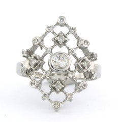 10k gold ring with brilliant cut diamonds up to 0.14ct 4.7 grams