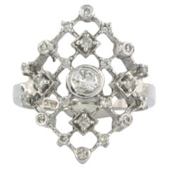 10k gold ring with brilliant cut diamonds up to 0.14ct 4.7 grams