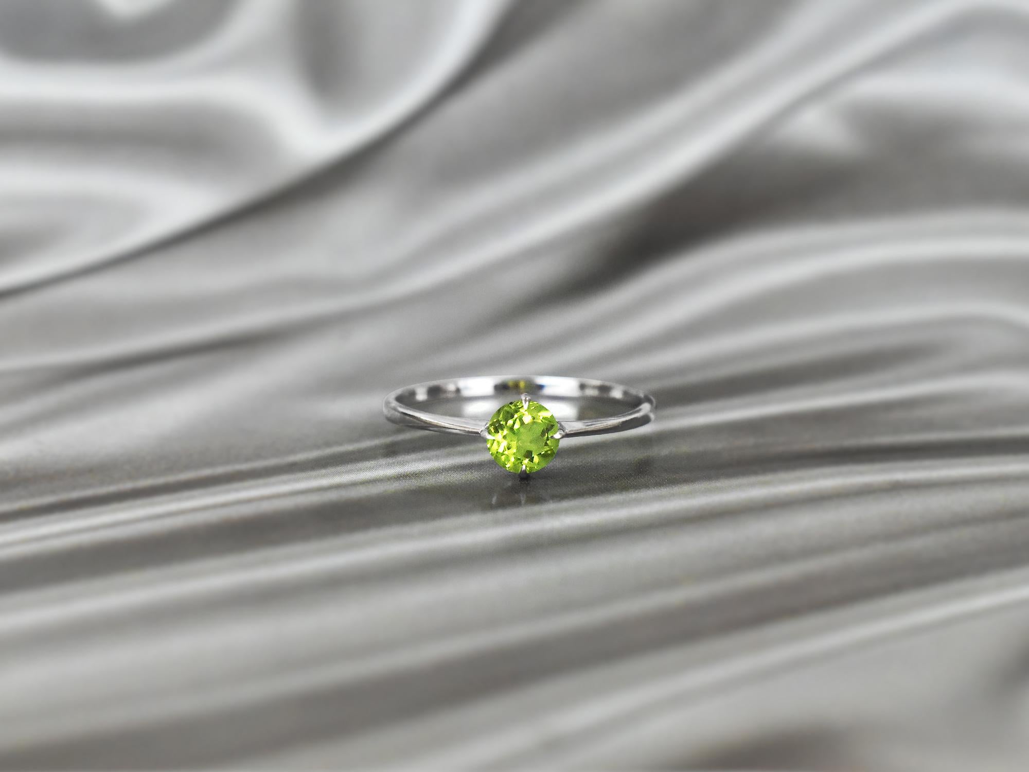 For Sale:  10k Gold Round Gemstone 5 mm Round Gemstone Ring Gemstone Engagement Ring 9