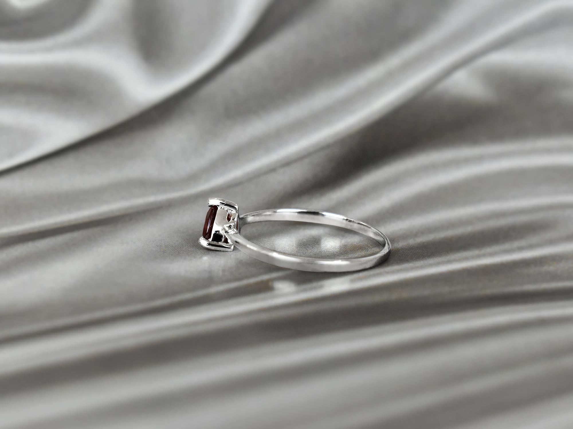 For Sale:  10k Gold Trillion Gemstone 6 mm Trillion Gemstone Engagement Ring Stackable Ring 10