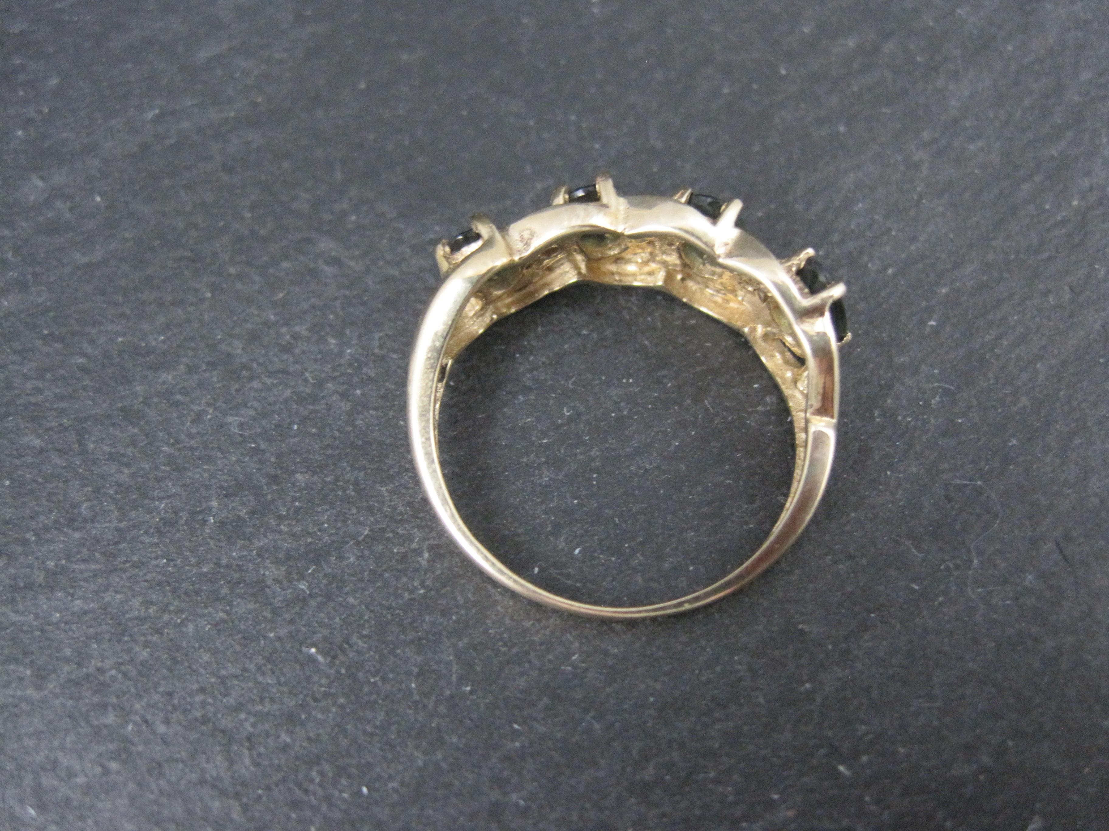 10K Green Sapphire Ring Size 6 In Excellent Condition In Webster, SD