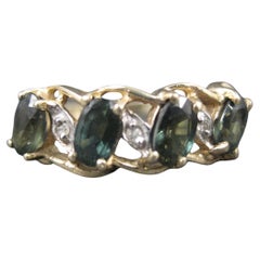 10K Green Sapphire Ring Size 6