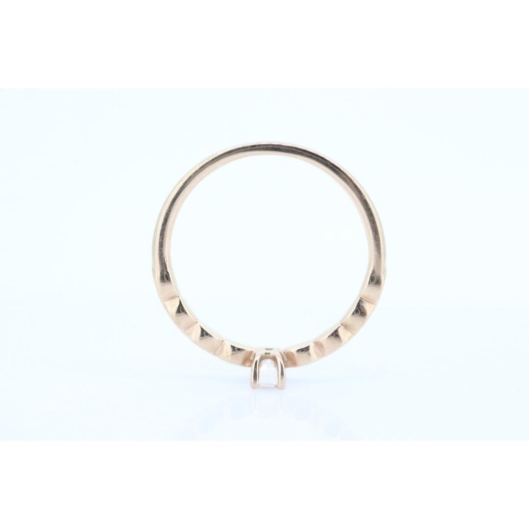 Anello con morganite e diamanti a 10k. Promessa in oro rosa Baguette Morganite e diamante in vendita 1