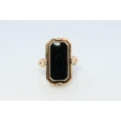 10k Onyx and Cameo Diamond Reversible Ring. Victorian Locket / Reverso Ring.