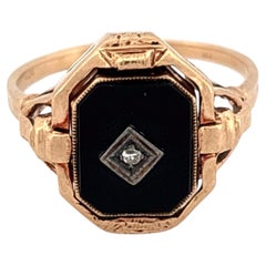 10K Onyx Ring