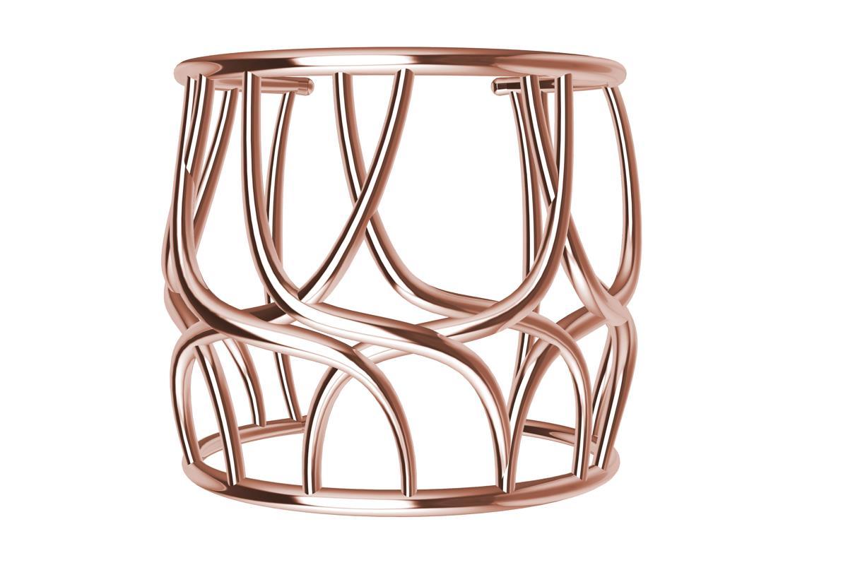 10 Karat Pink Gold Cuff Bracelet