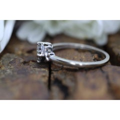 10k Prinzessin DIAMOND Cluster illusion Solitär Ring. Quadratischer Diamant PAVE Prinzessin