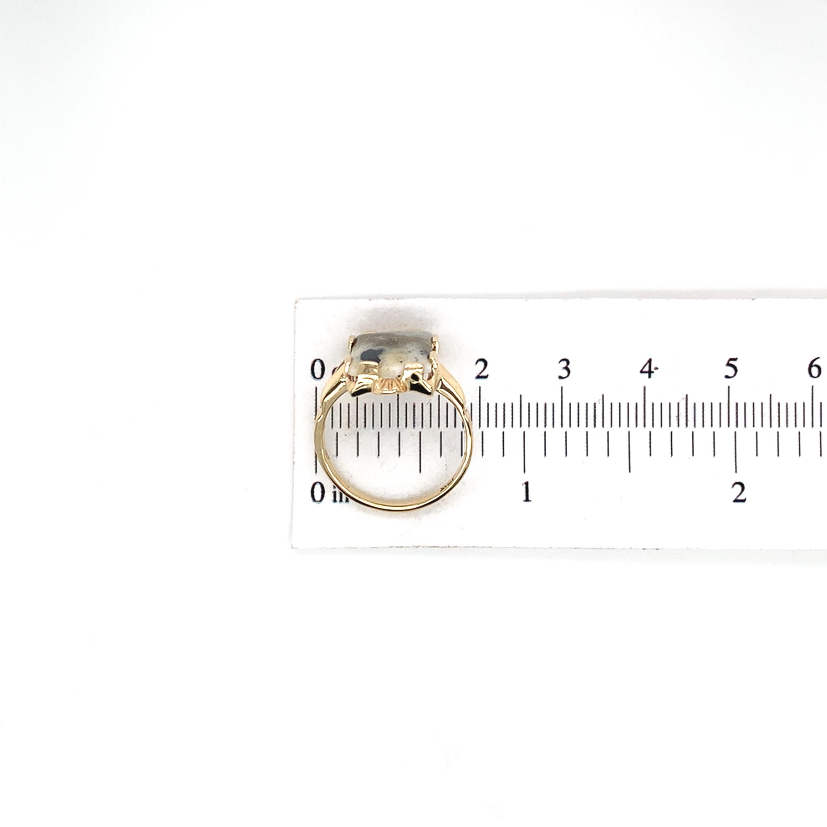 10K Ring mit 3,01 Karat Gold Vein Quarz, abgebaut in Colorado, Größe 6,5 im Angebot 7