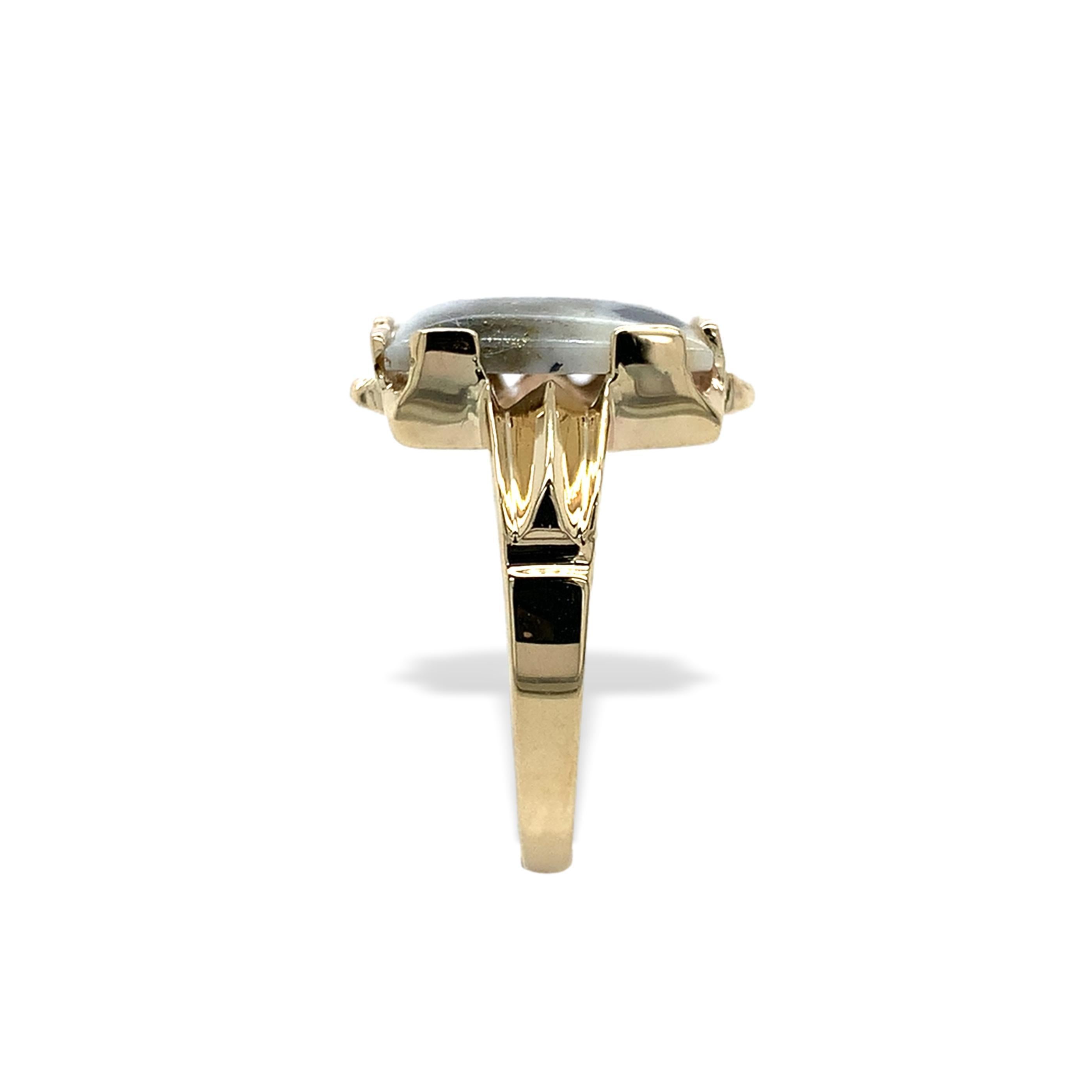 10K Ring mit 3,01 Karat Gold Vein Quarz, abgebaut in Colorado, Größe 6,5 im Zustand „Hervorragend“ im Angebot in Big Bend, WI