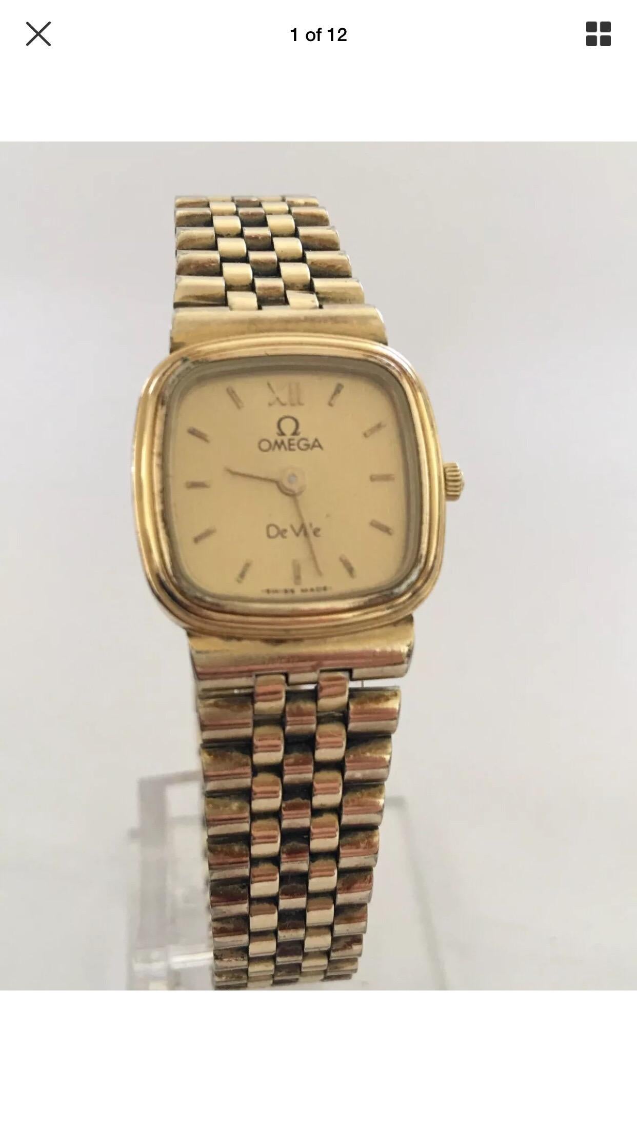 10 Karat Rolled Gold Plated Ladies Vintage Omega De Ville 6