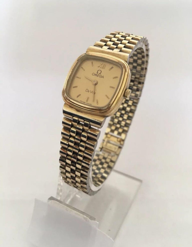 10 Karat Rolled Gold Plated Ladies Vintage Omega De Ville At 1stdibs