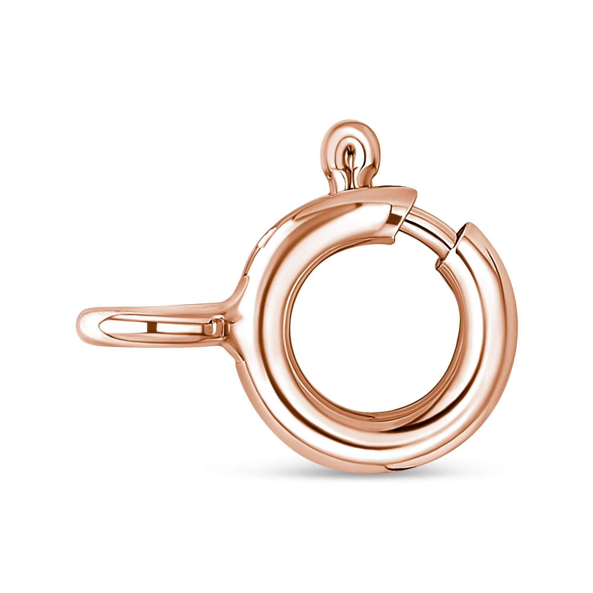 Moderno Collana con triplo cerchio in oro rosa e bianco 10K e argento con diamante da 1/4 Cttw in vendita
