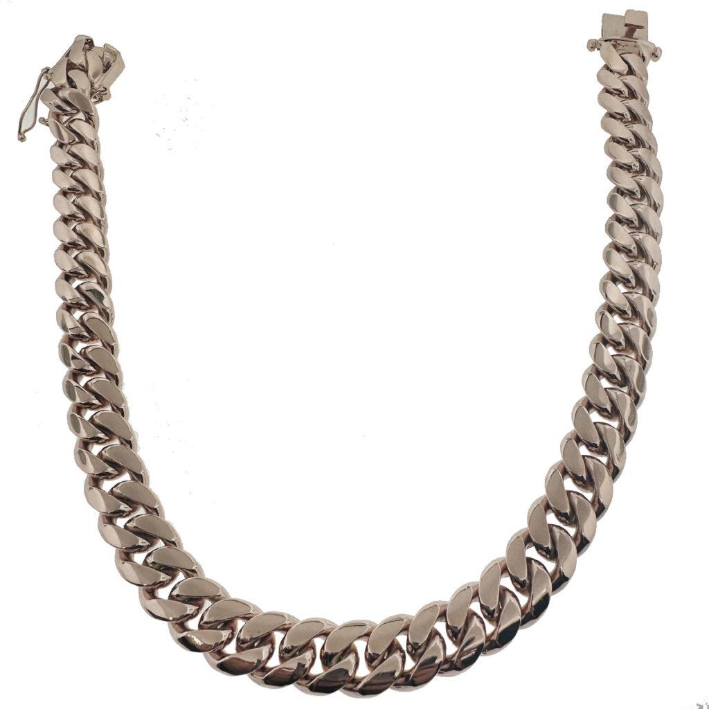 10k rose gold cuban chain
