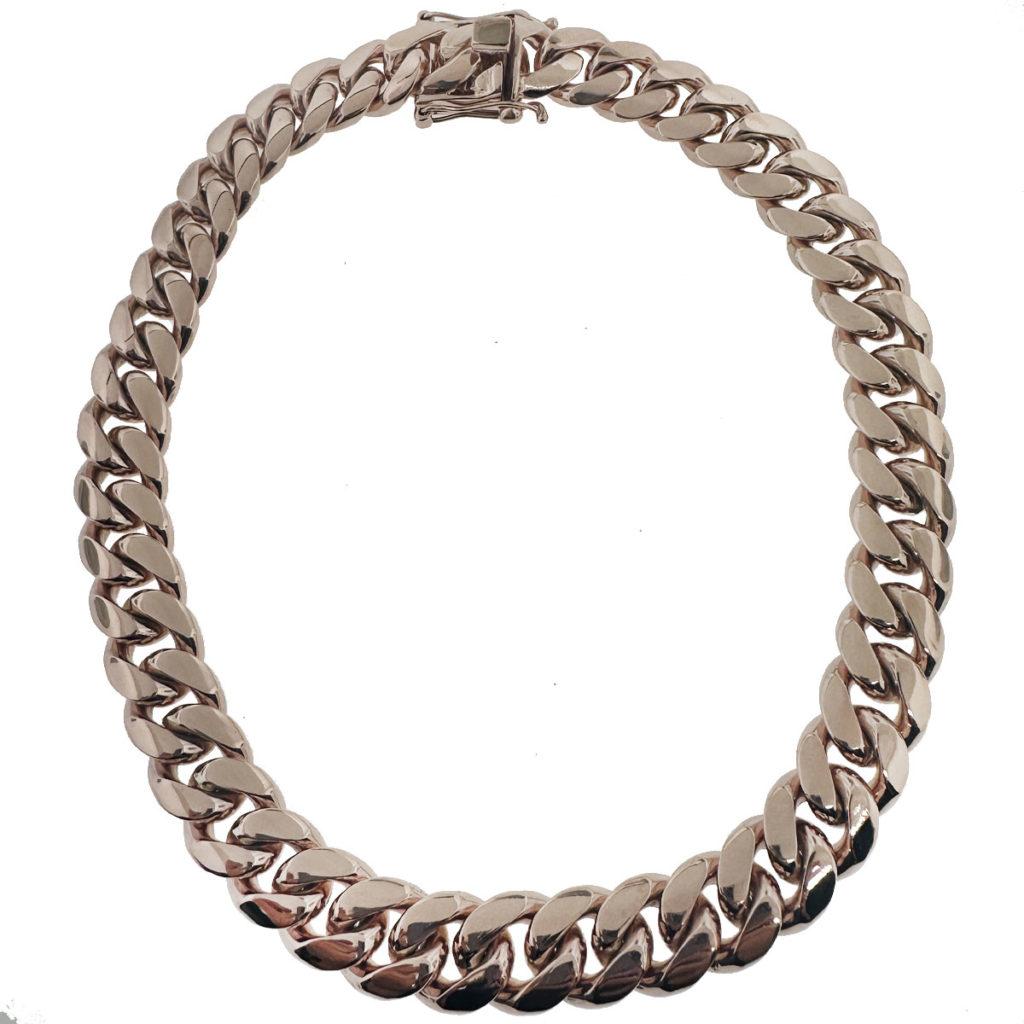 10k Rose Gold Cuban Link Chain Necklace 304.78g In Excellent Condition For Sale In Boca Raton, FL