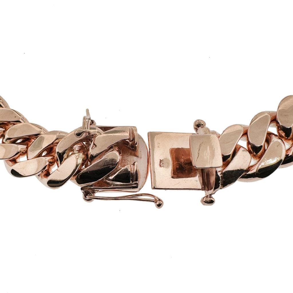 10k Roségold Kubanische Gliederkette Halskette 535,39 Gramm im Angebot 1