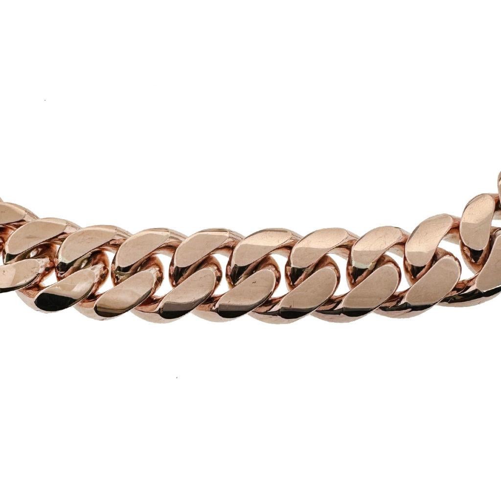 10k Roségold Kubanische Gliederkette Halskette 535,39 Gramm im Angebot 2