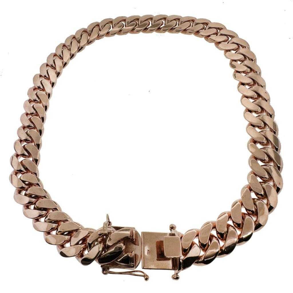 10k Roségold Kubanische Gliederkette Halskette 535,39 Gramm im Angebot 3