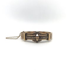 10K Rose Gold Victorian Architectural Revival Taille D’Epargne Bracelet