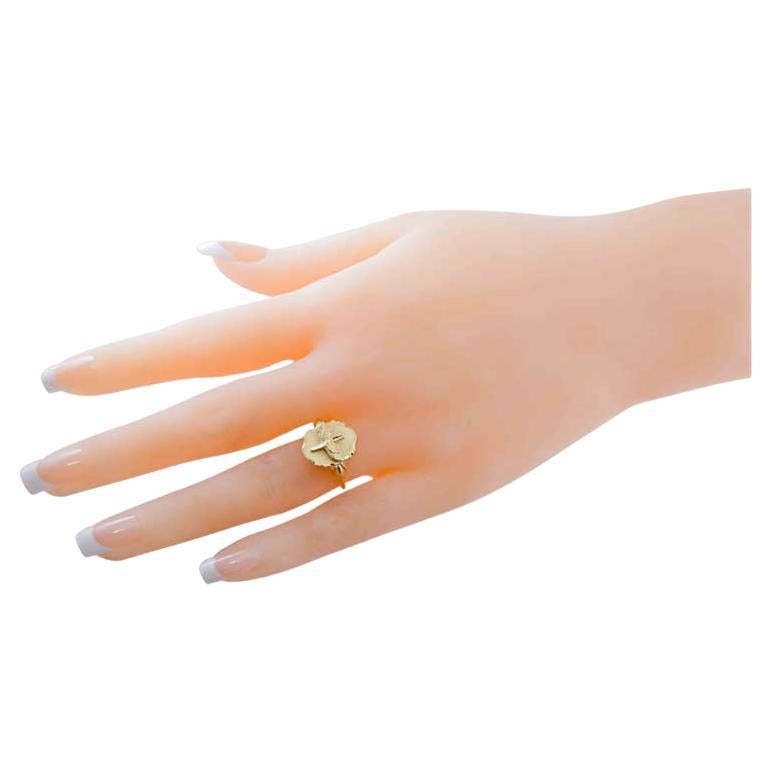 10Kt. Art-Déco-Ring aus massivem Gold, Größe 6, handgefertigt, ca. 1940''s im Angebot 5