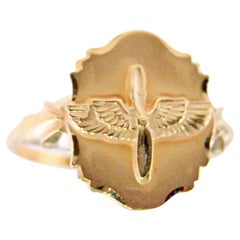 10k Solid Gold Art Deco Ring and Sizeable circa 1940's Hand Made