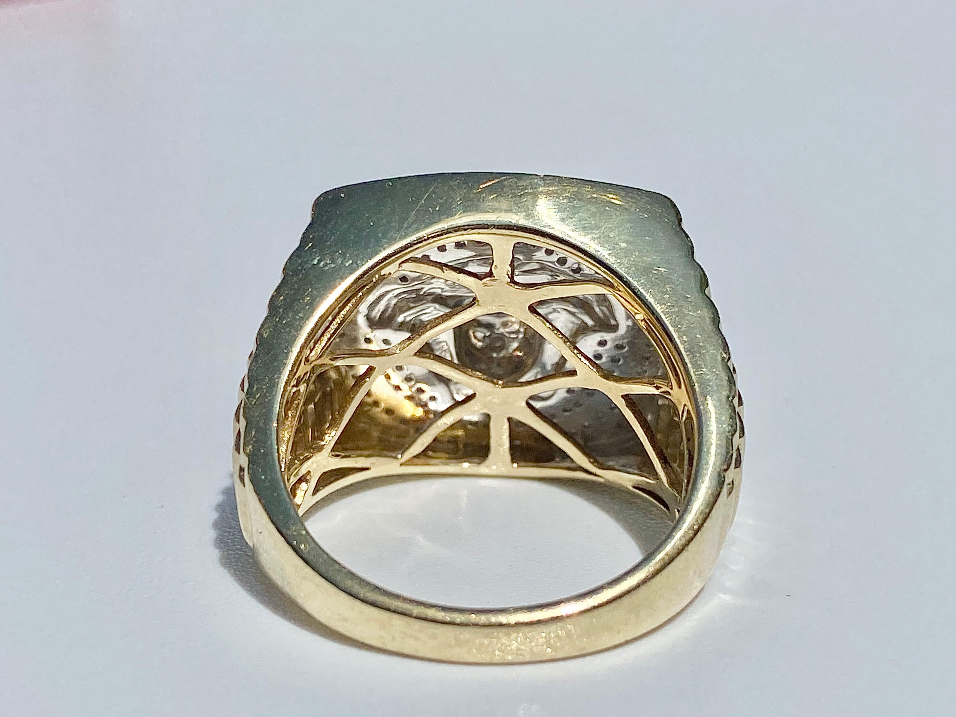 versace gold diamond ring