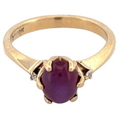 10K Star Ruby Diamond Ring