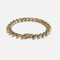 Bracelet San Marco 10K trois tons 9,8 g