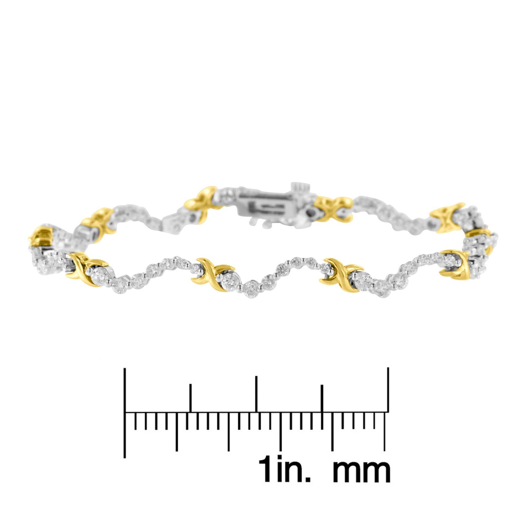 Taille ronde 10K Two-Tone 2.00 Cttw Diamond 