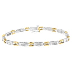 Bracciale A Link in oro bicolore 10K con diamanti da 1,00 carati
