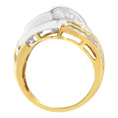 10K Two-Toned Gold 1.0 Carat Diamond Bypass Ring