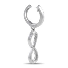 Orecchini in oro bianco 10K con diamanti da 0,13 carati