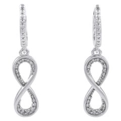 10 Karat Weißgold Ohrringe mit 0,13 Karat Diamanten