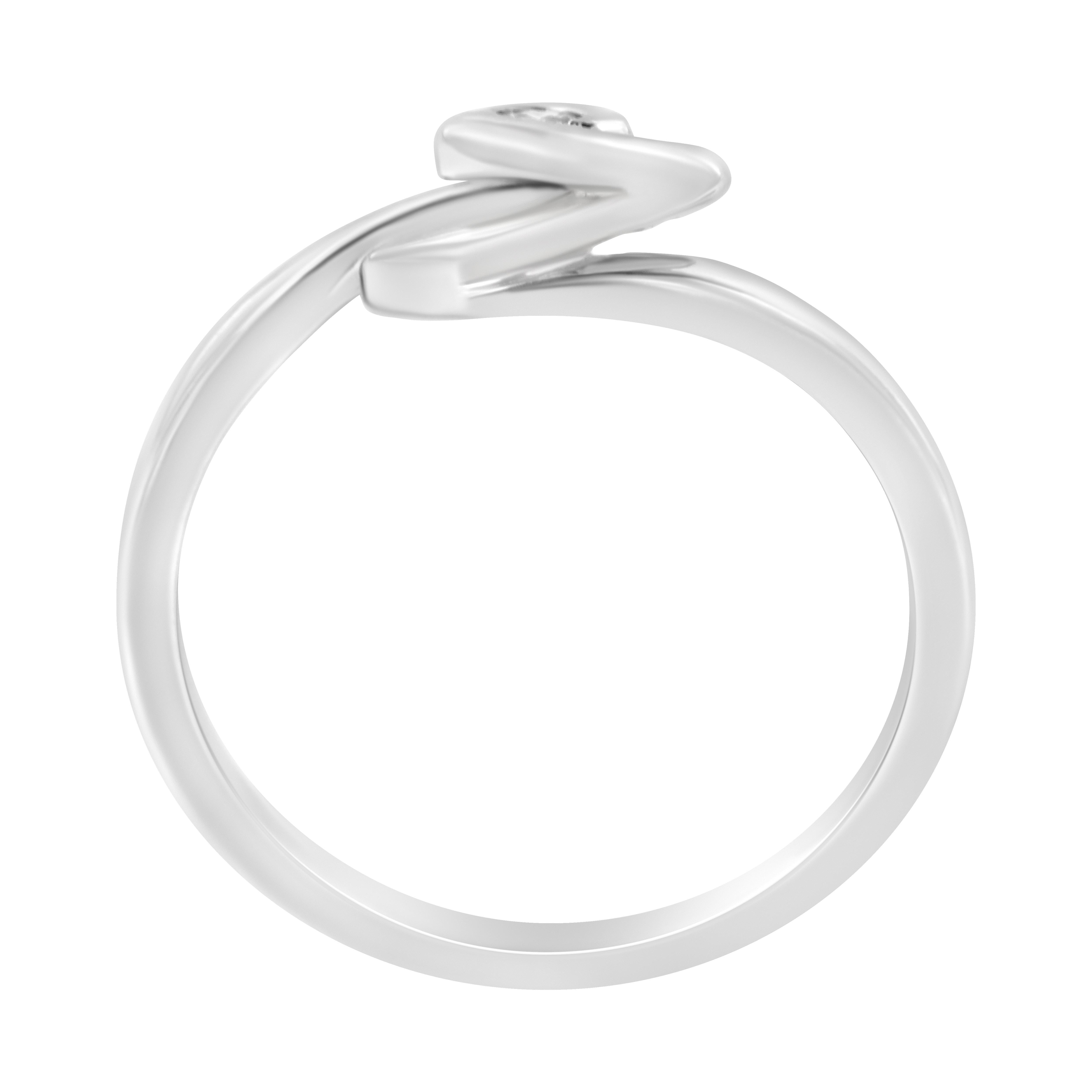 For Sale:  10K White Gold 1/20 Carat Diamond Promise Ring 3