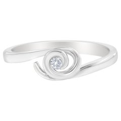 10K White Gold 1/20 Carat Diamond Promise Ring