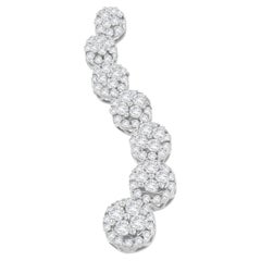 Collier pendentif Journey Circle en or blanc 10 carats avec diamants taille ronde de 1,0 carat