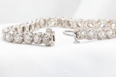10k White Gold 10 Carat Total Diamond Tennis Bracelet
