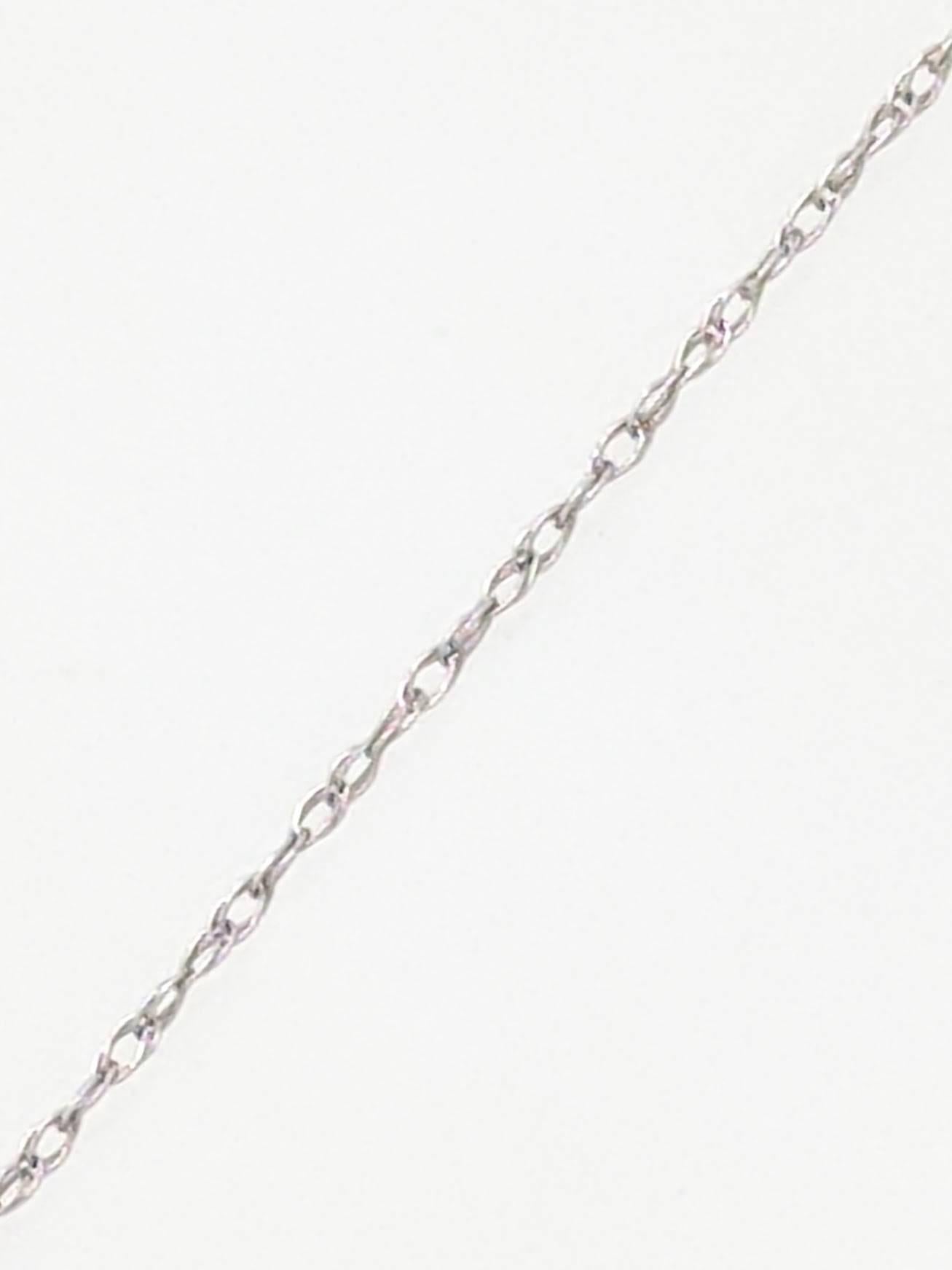Women's or Men's 10 Karat White Gold .25 Carat Diamond Swirl Pendant Necklace 1.8 Grams