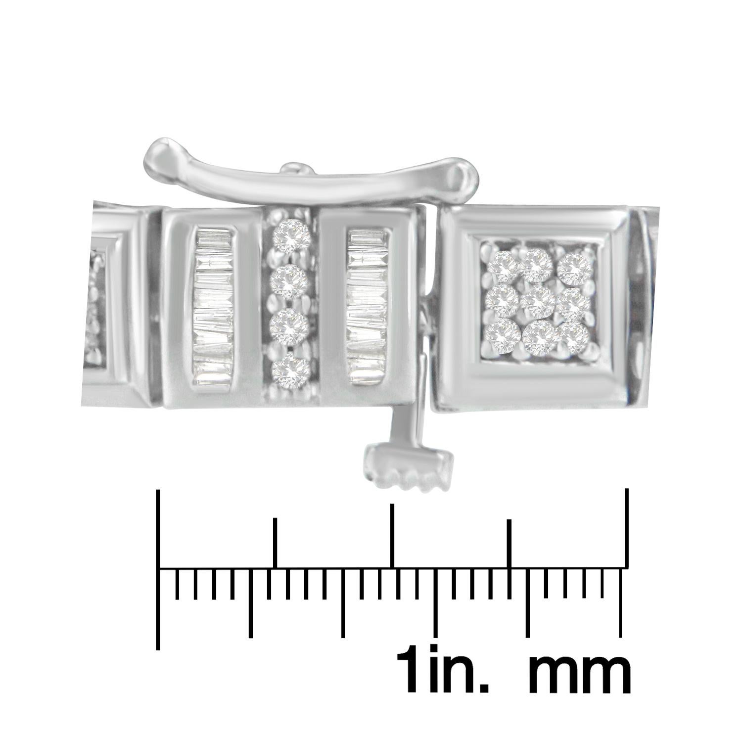 Bracelet à maillons H-I, I2-I3 en or blanc 10 carats et diamants 2 carats TDW Neuf - En vente à New York, NY