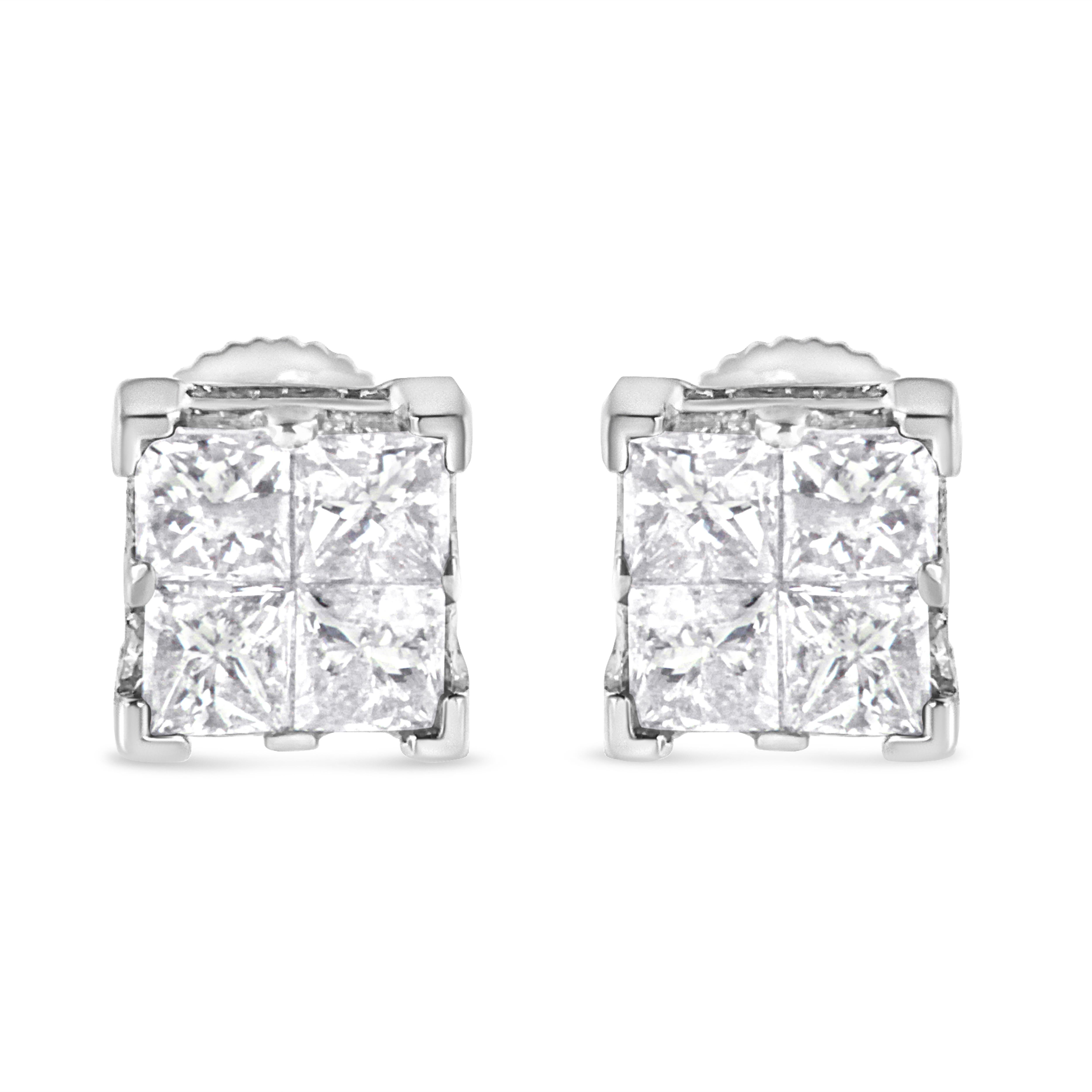 composite diamond earrings
