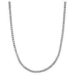 10K White Gold 9.86ct Diamond Tennis Chain Necklace