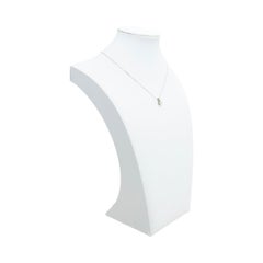 10K White Gold and Diamond Solitaire Pendant Layering Necklace