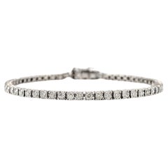 10K White Gold Bezel Set 2.17ct Diamond Tennis Bracelet