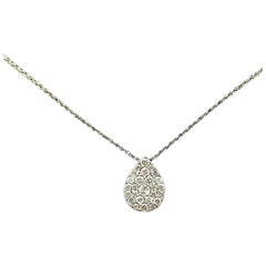 10 Karat Gold Chain Necklace with Diamonds H-SI3 0.70 Carat in Total Weight