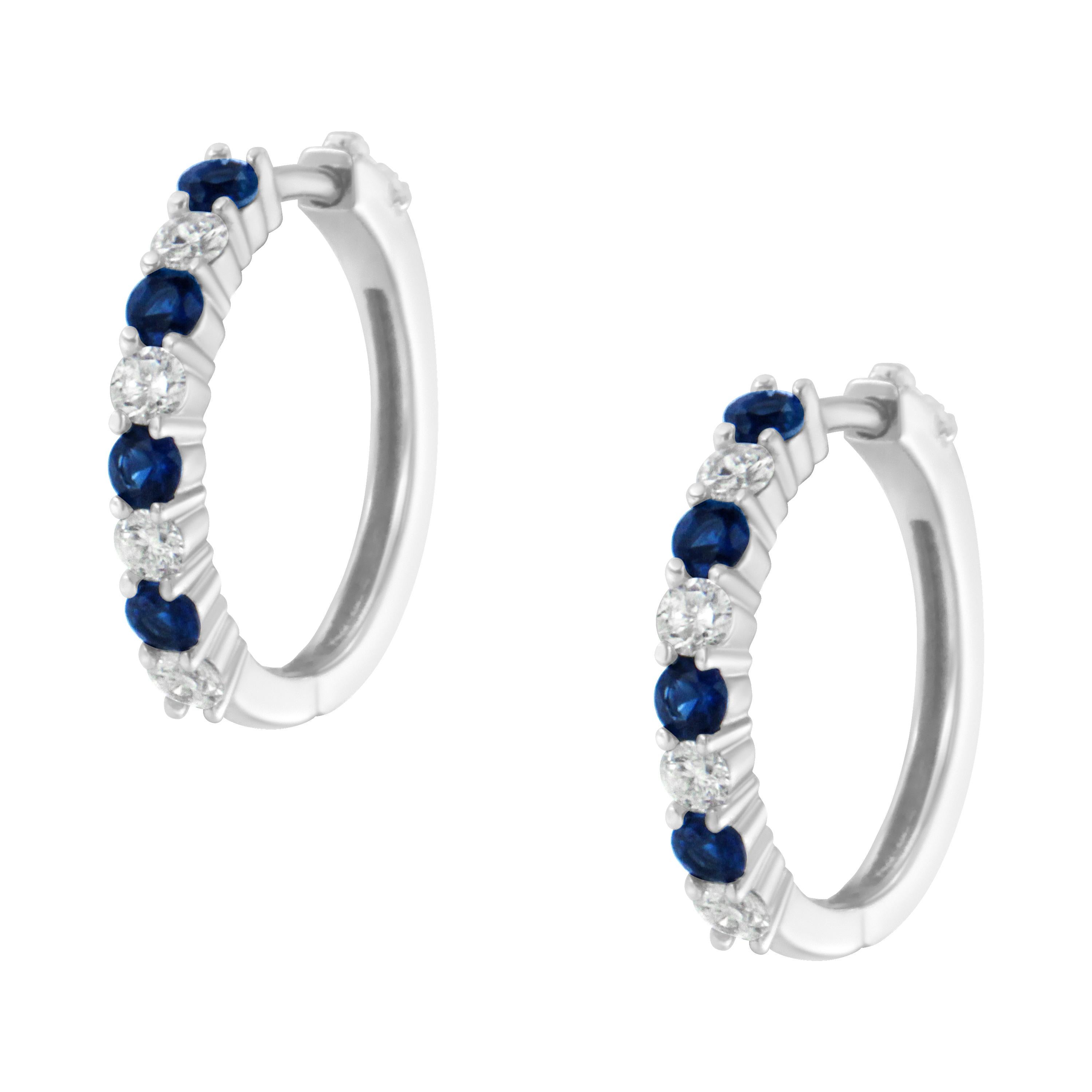2ct diamond hoop earrings