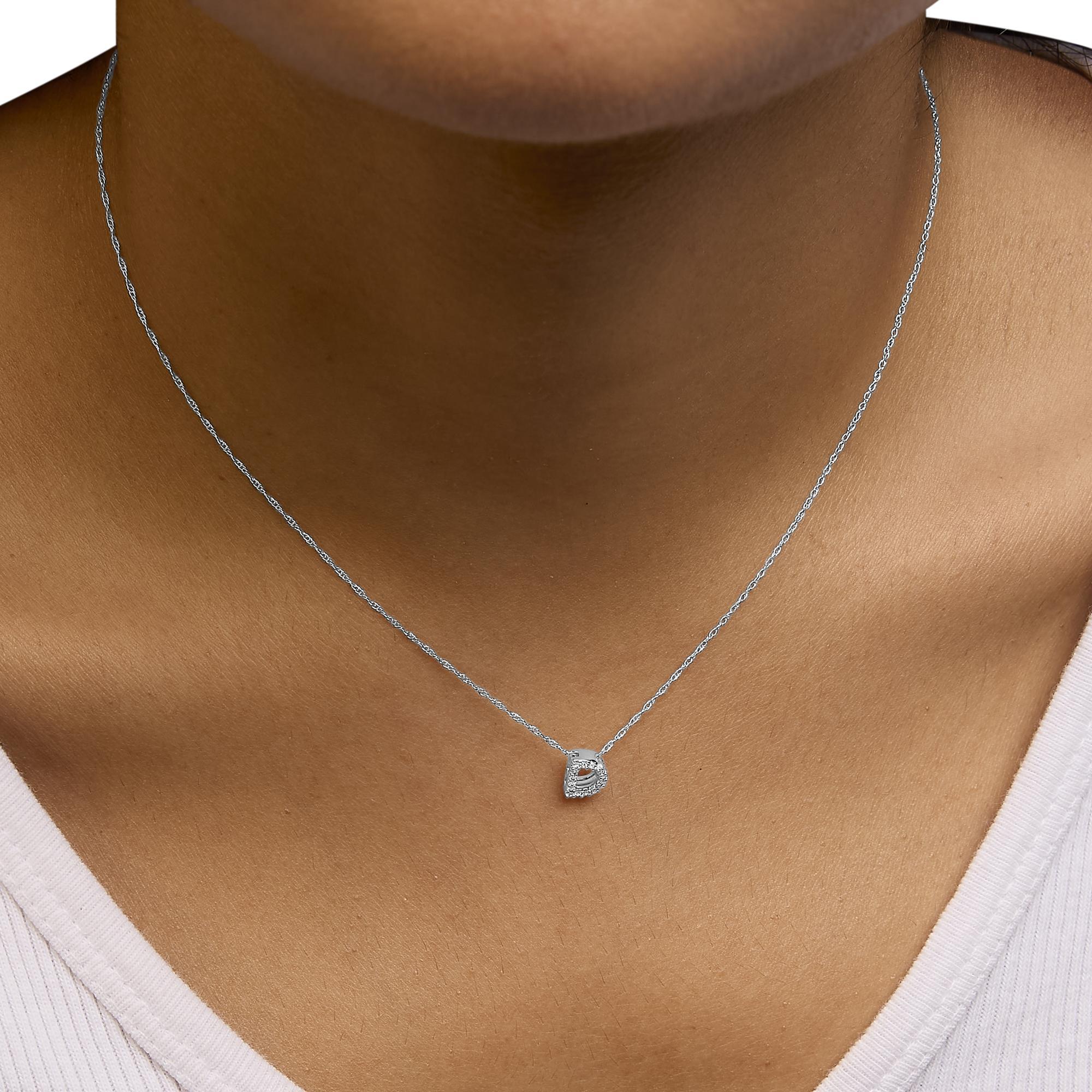 Taille ronde Collier pendentif 