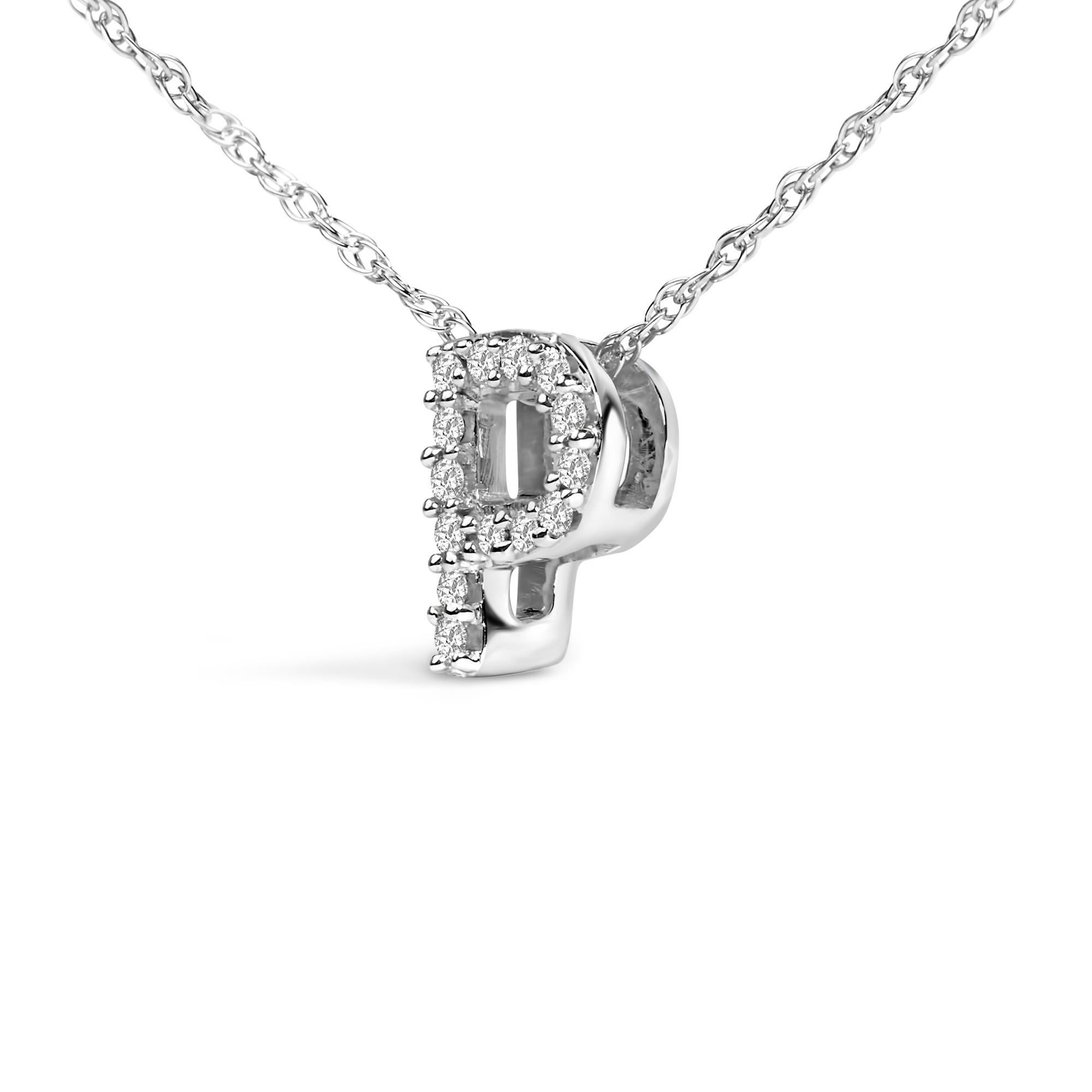 Modern 10K White Gold Diamond Accent 