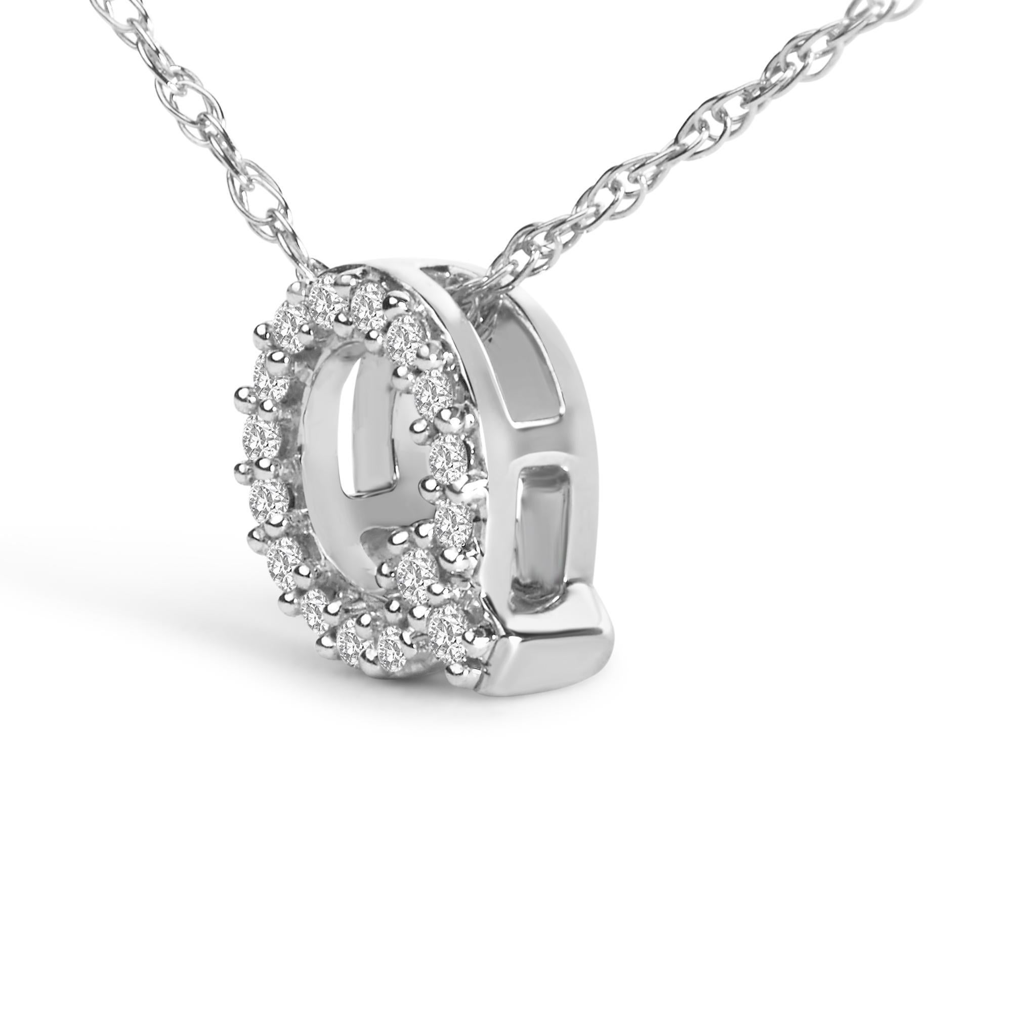 Moderno Collana con ciondolo con iniziale alfabetica 