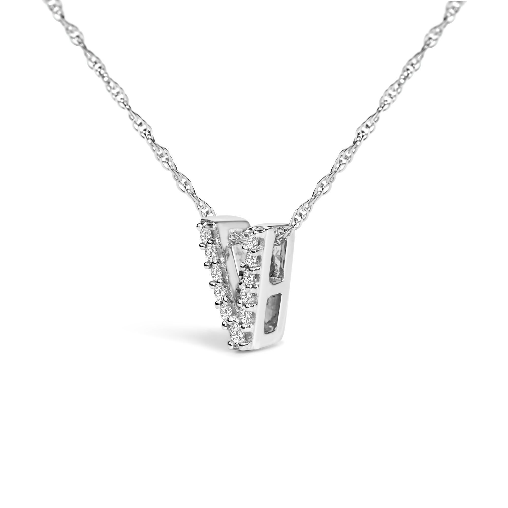 Moderno Collana con ciondolo con iniziale alfabetica 